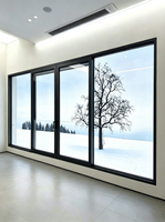DEEZON Fenêtres coulissantes verticales modernes personnalisées, double vitrage trempé, alliage d'aluminium, insonorisées, acier inoxydable, pour hôtel