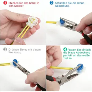 Connecteurs <span class=keywords><strong>de</strong></span> câble électriques étanches à 3 trous en plastique pour tondeuses à gazon <span class=keywords><strong>Gardena</strong></span>/Husqvarna/Worx/Robomow - Product Image 6