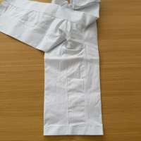 Combinaison de karaté Kata unisexe pour adultes, en toile de coton haute densité, blanche, respirante, coupe ample/régulière, pour la compétition et l'entraînement