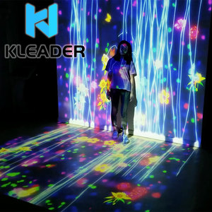 Projection entièrement immersive <span class=keywords><strong>art</strong></span> 3D magique salle virtuelle fêtes fleurs cascade holographique cartographie interactive sol mural dynamique - Product Image 3