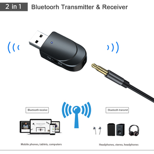 KN330 Mini Adaptador USB <span class=keywords><strong>Bluetooth</strong></span> <span class=keywords><strong>5.0</strong></span>, Transmisor y Receptor de Audio <span class=keywords><strong>Bluetooth</strong></span> 2 en 1 para Auto, TV, Altavoces y Computadora - Product Image 2