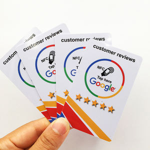 PVC TAG Plaque Autocollant Époxy 120*120Mm Dynamique QR Code NTAG 213 Porte NFC Sans Contact Business Double <span class=keywords><strong>Fréquence</strong></span> Google Review Card - Product Image 4