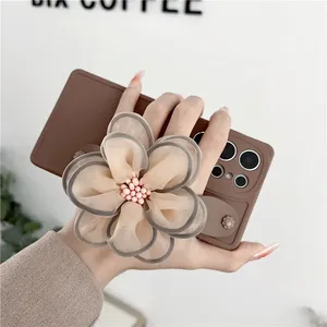 Pour Samsung S23 Ultra S22 + S21 S20 FE A54 14 24 A34 <span class=keywords><strong>53</strong></span> M14 M54 M34 F54 étui à la mode fleur dragonne silicone support pour téléphone couverture - Product Image 6