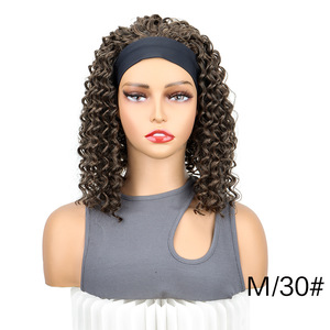 Perruque courte bouclée crépue pour femme, style européen et américain, avec bandeau intégré, effet explosif, non en <span class=keywords><strong>cheveux</strong></span> naturels - Product Image 4