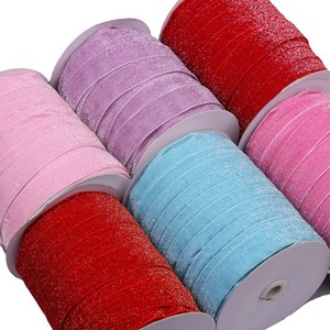 ริบบิ้นกำมะหยี่เนื้อนุ่มหรูหรา ขอบมีสาย สำหรับตกแต่งงานแต่งงาน งานปาร์ตี้ และห่อของขวัญ - Product Image 5