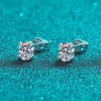 D couleur étincelante 1Ct 2CT 4CT ovale coupe Moissanite diamant boucle d'oreille pour les femmes cadeau 925 en argent Sterling fiançailles bijoux de mariage