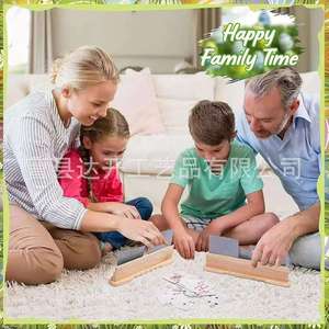 Wooden <b>Playing</b> <b>Card</b> Holder 3 Layer Desktop Hands Free Game Accessory - Product Image 3