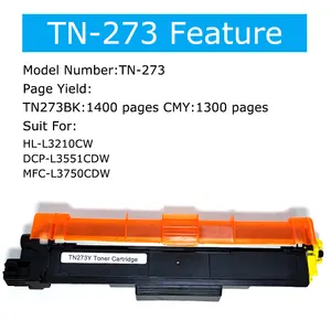Cartouche de Toner TN273 Compatible avec la cartouche de Toner de <span class=keywords><strong>couleur</strong></span> <span class=keywords><strong>Laser</strong></span> TN 273 pour <span class=keywords><strong>imprimante</strong></span> <span class=keywords><strong>Brother</strong></span> <span class=keywords><strong>HL</strong></span>-<span class=keywords><strong>L3210CW</strong></span> - Product Image 2