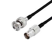Câble coaxial blindé double BNC mâle-mâle RG58 sur mesure, 50 ohms, DC-6GHz, câble d'extension RF à faible perte