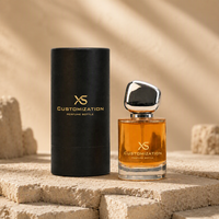 Nouveau produit 2026 : Flacons de parfum cylindriques en verre épais 100 ml – Bouteille de parfum de luxe transparente vide avec emballage boîte