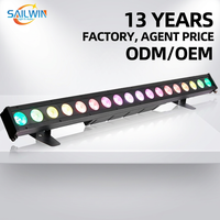 Barre de projecteur LED murale Sailwin Factory Source IP65 18x10W RGBW 4-en-1 à contrôle par pixel pour éclairage de scène DMX
