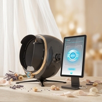Analyseur de peau 3D facial Moji AI avec lampe à lumière UV, système d'analyse du visage professionnel Magic Mirror, scanner testeur de peau pour usage domestique