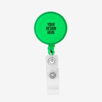 Porte-badge rétractable rond personnalisé avec logo, porte-carte d'identité avec clip pour cadeau promotionnel