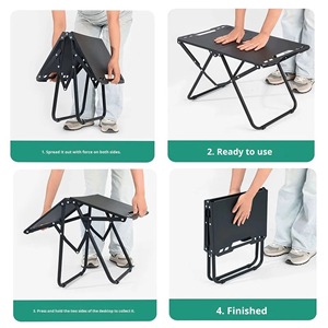 <span class=keywords><strong>Table</strong></span> de <span class=keywords><strong>camping</strong></span> <span class=keywords><strong>pliante</strong></span> en <span class=keywords><strong>aluminium</strong></span> moderne, portable, pour l'extérieur, vente en gros, logo personnalisé, directement du fabricant - Product Image 4