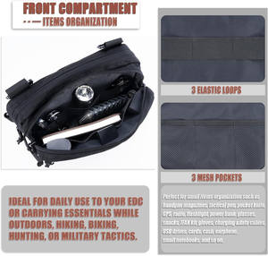 Muestra Gratuita de Bolsa Táctica Multifuncional, Bandolera/Pechera con Correa para Portar Pistola Oculta para Actividades al Aire Libre - Product Image 5