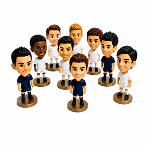 Großhandel Maßgefertigte PVC-Fußballspieler-Figuren Vereins-Souvenir Handbemalte Sammlerstücke EN71 ASTM OEM ODM Direktvertrieb ab Werk - Product Image 1