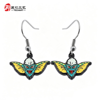 Boucles d'oreilles créatives personnalisées avec placage en relief/en creux en or antique pour cadeaux d'entreprise