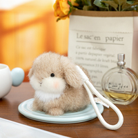 Porte-clés en peluche lapin personnalisés, mignons lapins en peluche dodus, porte-clés animaux en peluche, poupées lapin en peluche personnalisées pour machine à griffes, jouets en peluche lapin