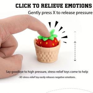 Pendentif EDC promotionnel en forme de panier de fruits, jouet anti-stress imprimé en 3D, pour la décompression, cadeau de bureau portable - Product Image 3