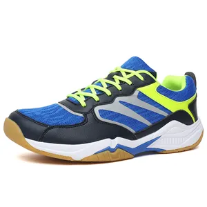 Stock Schuhe Badminton Court Indoor Sneakers Trainings schuh Leichtathletik Badminton schuhe Original PU Baumwoll stoff OEM MD Gummi