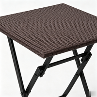 Table carrée pliante légère et portable pour balcon extérieur, anti-rouille, étanche, 23,62 pouces, prix de gros