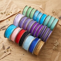 Ruban en satin et organza pour loisirs créatifs, bobines de ruban de fleuriste de qualité supérieure pour boîtes cadeaux et décorations de fêtes
