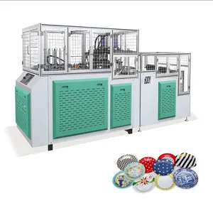 Fully Automatic Disposable Paper Tray Plate Bowl Making Forming Machine for making Eco-friendly fast food tableware