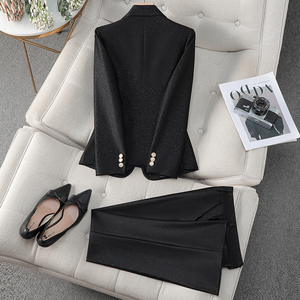 Chaqueta de <span class=keywords><strong>traje</strong></span> rosa con cuello en V <span class=keywords><strong>para</strong></span> <span class=keywords><strong>mujer</strong></span> Otoño Invierno Blazer de viajero profesional pequeño temperamento <span class=keywords><strong>Formal</strong></span> XL monos nueva <span class=keywords><strong>entrevista</strong></span> - Product Image 3