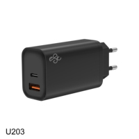 GaN PD65W Carga súper rápida EE. UU. UE Reino Unido AU en pines Teléfono celular múltiple QC Tipo C Cargador de pared USB C PD3.0 Cargador rápido Tipo C