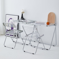 Table basse personnalisée en acrylique violet translucide Décor de table d'appoint en acrylique de style minimaliste pour salon canapé