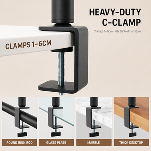 Soporte para <span class=keywords><strong>Teléfono</strong></span> <span class=keywords><strong>de</strong></span> Aluminio Resistente con Rotación <span class=keywords><strong>de</strong></span> 360 Grados °   Soporte <span class=keywords><strong>de</strong></span> Escritorio Giratorio con Clip <span class=keywords><strong>de</strong></span> Brazo Largo, Capacidad <span class=keywords><strong>de</strong></span> Carga <span class=keywords><strong>de</strong></span> 1.5 kg, Sin Deformación, Universal para 4-12.9 Pulgadas, OEM al por Mayor - Product Image 5