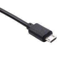 Kabel USB 3.1 Tipe C ke Micro B 2.0 Pendek OTG 3A Pengisian Cepat 10cm 25cm 50cm PVC Hitam Grosir untuk Ponsel & Earphone