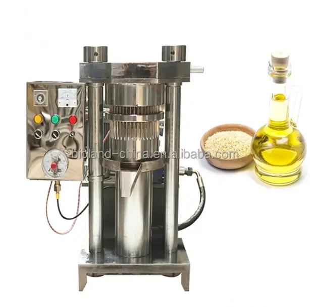Mesin Ekstraksi Minyak, Alat Pencabut Minyak Zaitun/Alpukat/Kacang Shea Tekan Dingin Hidrolik Kecil Otomatis