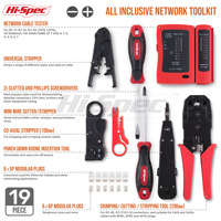 Kit d'outils combinés Ximeng pour réparation de réseau domestique : testeur et pince à sertir Ethernet trois-en-un pour connecteurs RJ45