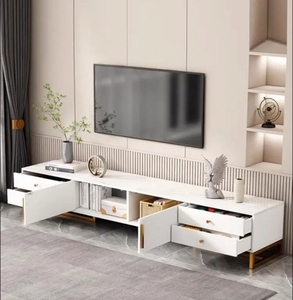 Meuble <span class=keywords><strong>TV</strong></span> mural contemporain en bois et métal, personnalisable, pour salon, avec rangement, fabriqué par le fabricant - Product Image 5