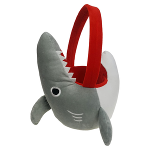 Niños encanto <span class=keywords><strong>boca</strong></span> abierta forro rojo mango suave felpa gris tiburón fiesta almacenamiento bolso para huevos caramelo sublimación cesta <span class=keywords><strong>de</strong></span> <span class=keywords><strong>Pascua</strong></span> - Product Image 3