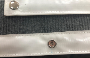 Bâche nylon en maille revêtue de PVC, pour logo, tissu imperméable Anti-UV, PVC, blanc, 0.45mm, 5m, vente en gros - Product Image 2