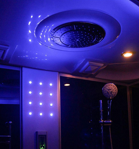 <span class=keywords><strong>Cabina</strong></span> <span class=keywords><strong>Doccia</strong></span> Completa Rettangolare per Interni 150*90 CM <span class=keywords><strong>con</strong></span> <span class=keywords><strong>Vasca</strong></span> Idromassaggio e Macchina per Bagno Turco - Product Image 4