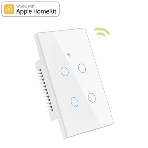 Panel táctil de vidrio templado <span class=keywords><strong>Smart</strong></span> 2 botones WIFI <span class=keywords><strong>Switch</strong></span> <span class=keywords><strong>Homekit</strong></span> Compatible con Apple Voice 2 Gang <span class=keywords><strong>Switch</strong></span> Apple Control - Product Image 4
