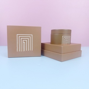 Customized 20g Colored Cosmetic Container Body Butter Scrub 1oz 30ml Matte Glass Cream Jar with Lid and Yellow <b>Paper</b> <b>Box</b> - Product Image 2