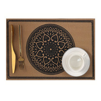 Sets de table rectangulaires en jute imprimé, style bohème, tissés, résistants aux hautes températures