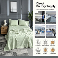 Ensemble de draps de lit king size faits à la main en lin 100% pour toutes les saisons, personnalisés, de haute qualité, écologiques, ensembles de housses de couette unies