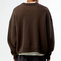 Pull jacquard avec logo personnalisé 100% coton décontracté et ample pour homme