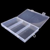 Boîte de rangement rectangulaire transparente en PP pour usine, boîte de rangement en plastique avec couvercle à charnière, petite boîte cadeau transparente