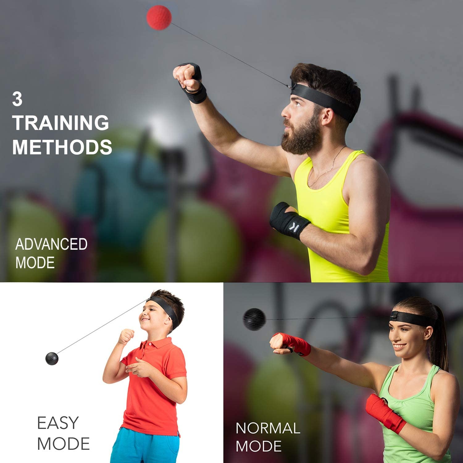 Boxing Eflex Ball Headband Set, 2024 New Boxing Taining