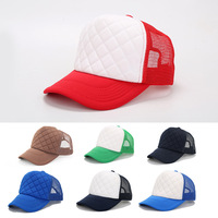 Gorras deportivas Gorra de béisbol de red personalizada Sombrero de malla en blanco Cuerda promocional Sombreros de camionero de espuma con cuerda