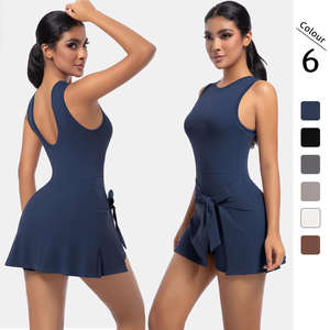 Nuevo Mono Deportivo para Mujer, Color Sólido, de Alta Calidad, Transpirable, para Gimnasio, Fitness, Golf, Tenis, Yoga - Product Image 1