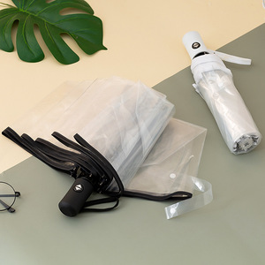 Transparent Foldable Three Fold Umbrella Manual Open Advertising Gift Umbrella Shaoxing Zhejiang Origin YG 242 - Product Image 2
