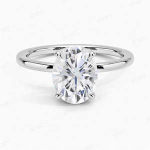 工場卸売VVS925シルバー1カラット2カラットマーキスカットモアッサナイトダイヤモンド6プロングソリティア婚約結婚指輪ジュエリー女性 - Product Image 2