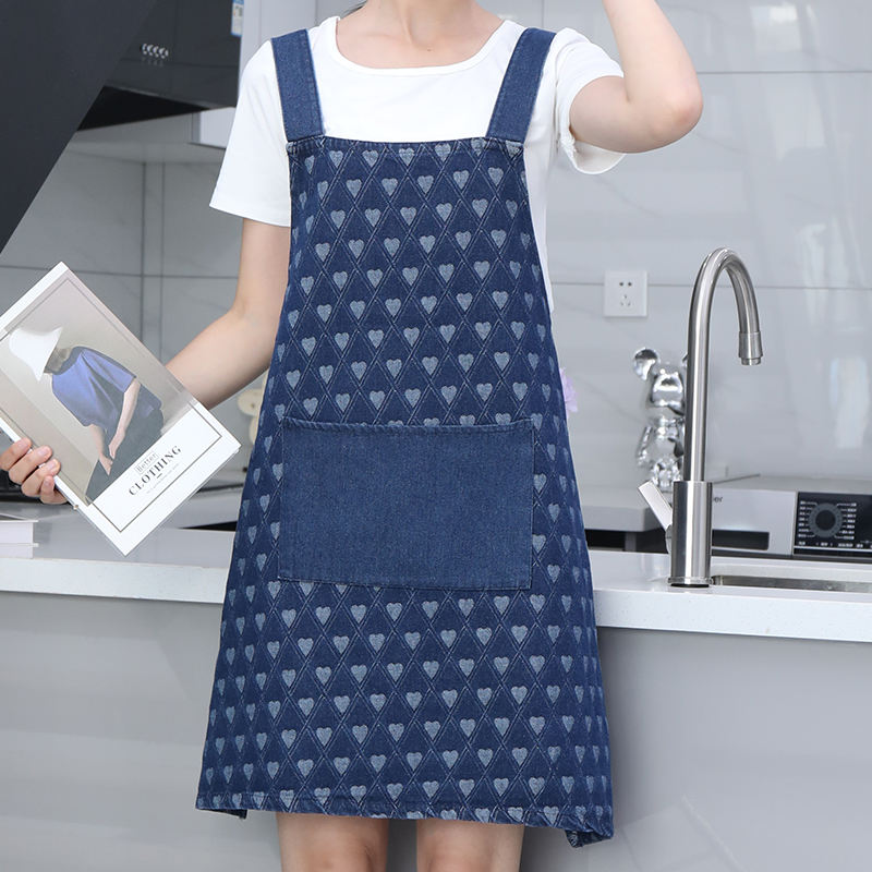delantal de jeans con estampado de alta calidad para el estilo y